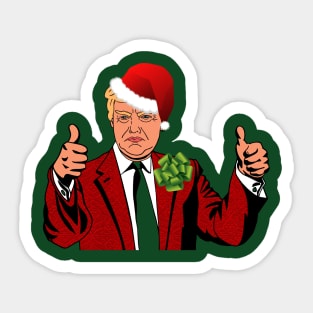 santa claus donald trump ugly christmas Sticker